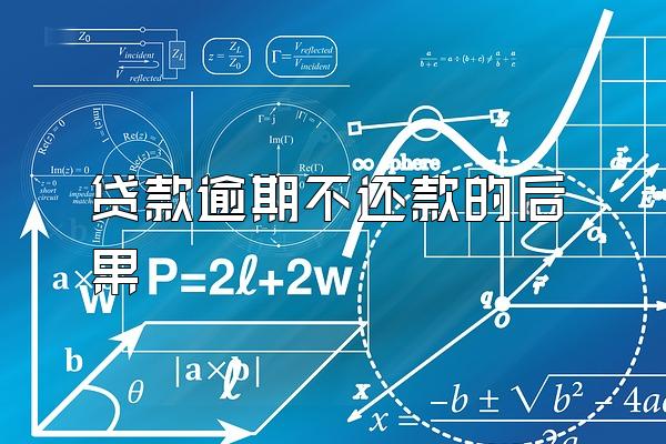 贷款逾期不还款的后果