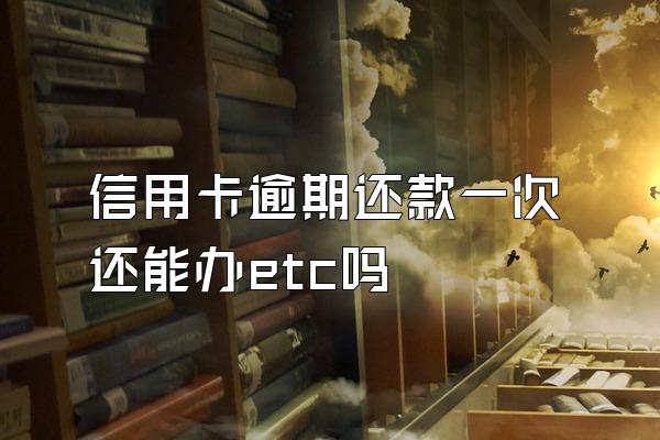 信用卡逾期还款一次还能办etc吗