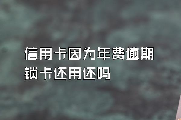 信用卡因为年费逾期锁卡还用还吗