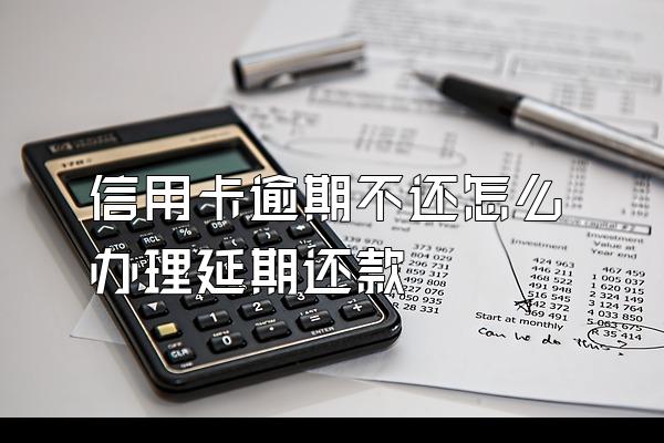 信用卡逾期不还怎么办理延期还款