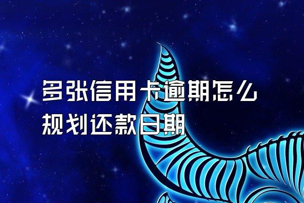 多张信用卡逾期怎么规划还款日期