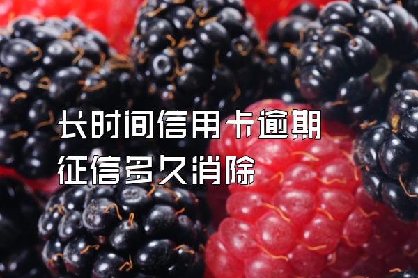 长时间信用卡逾期 征信多久消除