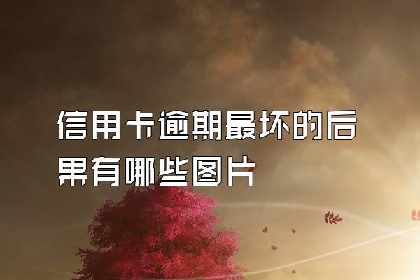 信用卡逾期最坏的后果有哪些图片