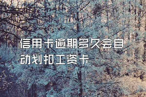 信用卡逾期多久会自动划扣工资卡