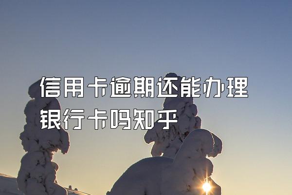 信用卡逾期还能办理银行卡吗知乎