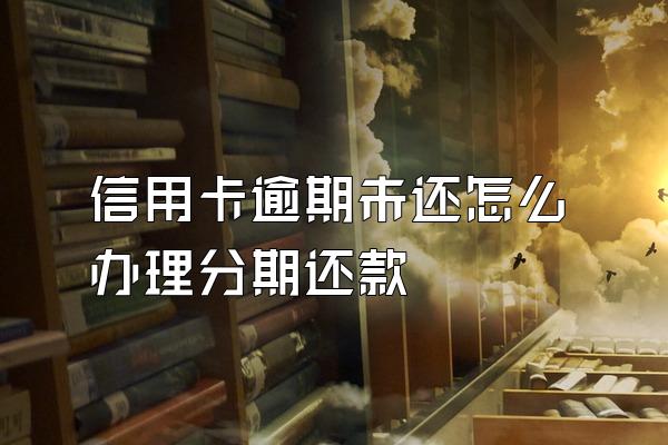 信用卡逾期未还怎么办理分期还款