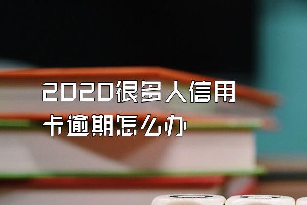 2020很多人信用卡逾期怎么办