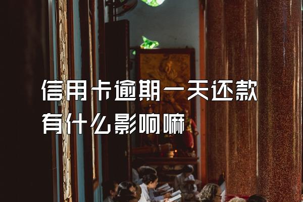 信用卡逾期一天还款有什么影响嘛
