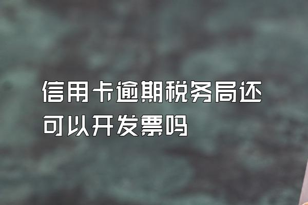 信用卡逾期税务局还可以开发票吗