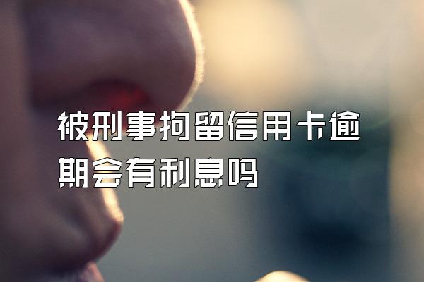 被刑事拘留信用卡逾期会有利息吗