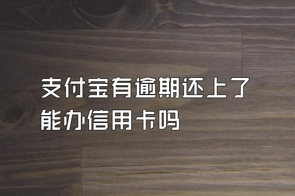 支付宝有逾期还上了能办信用卡吗