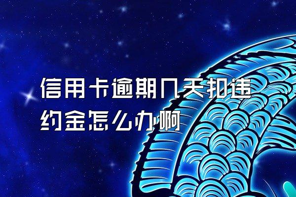 信用卡逾期几天扣违约金怎么办啊