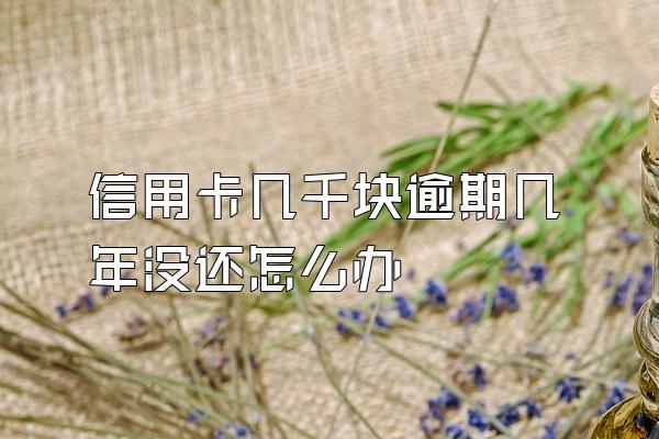 信用卡几千块逾期几年没还怎么办