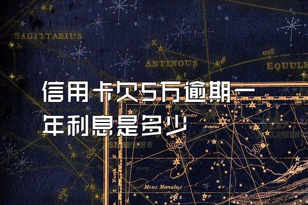 信用卡欠5万逾期一年利息是多少