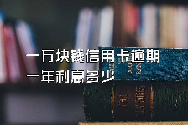 一万块钱信用卡逾期一年利息多少