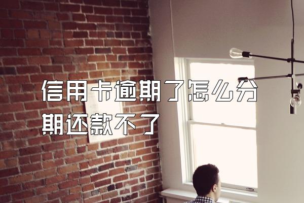 信用卡逾期了怎么分期还款不了