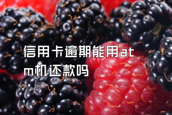 信用卡逾期能用atm机还款吗