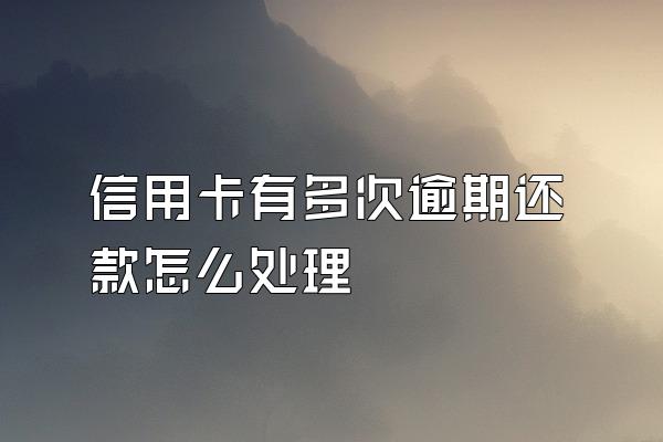信用卡有多次逾期还款怎么处理