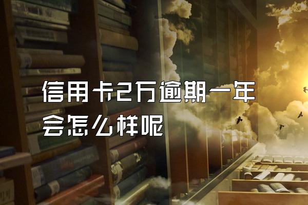 信用卡2万逾期一年会怎么样呢
