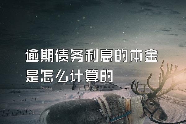 逾期债务利息的本金是怎么计算的