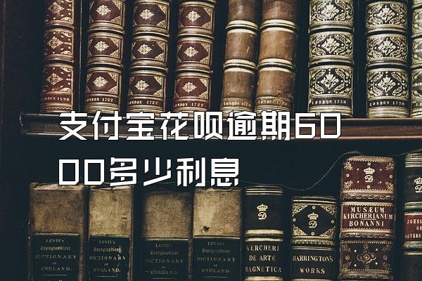 支付宝花呗逾期6000多少利息