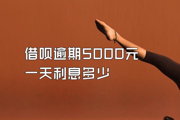 借呗逾期5000元一天利息多少