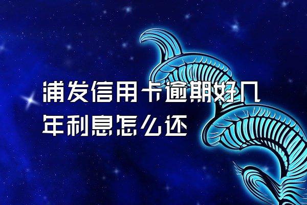 浦发信用卡逾期好几年利息怎么还