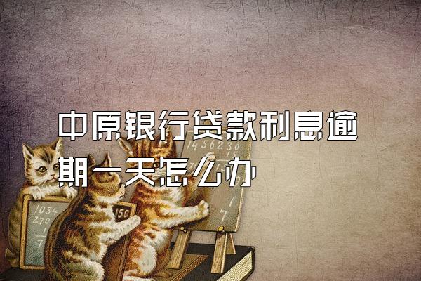中原银行贷款利息逾期一天怎么办