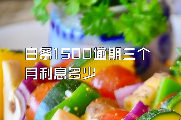 白条1500逾期三个月利息多少