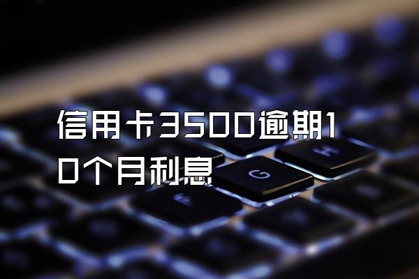 信用卡3500逾期10个月利息