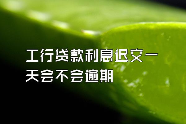 工行贷款利息迟交一天会不会逾期