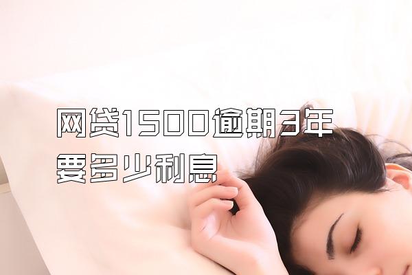 网贷1500逾期3年要多少利息