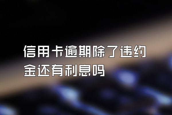 信用卡逾期除了违约金还有利息吗
