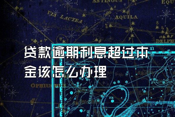 贷款逾期利息超过本金该怎么办理