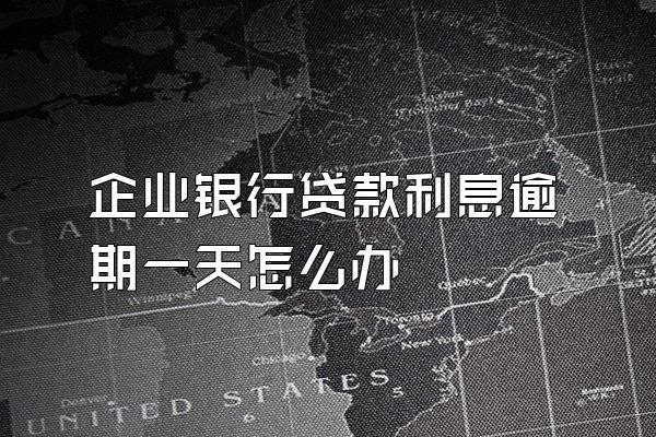 企业银行贷款利息逾期一天怎么办