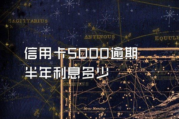 信用卡5000逾期半年利息多少
