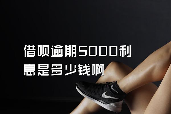 借呗逾期5000利息是多少钱啊