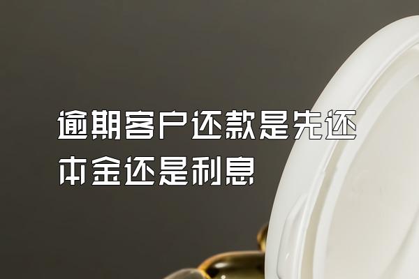 逾期客户还款是先还本金还是利息
