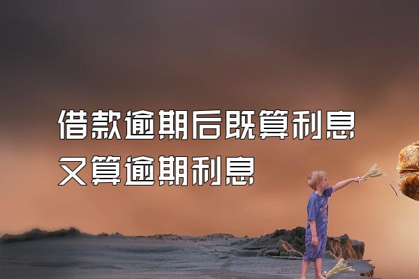借款逾期后既算利息又算逾期利息