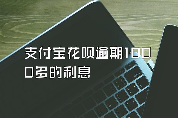 支付宝花呗逾期1000多的利息