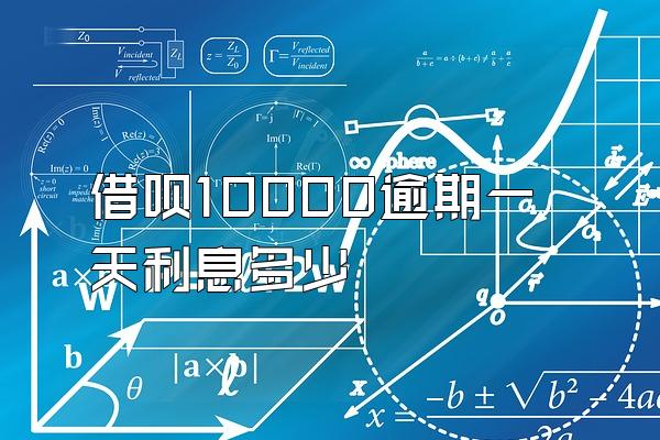 借呗10000逾期一天利息多少
