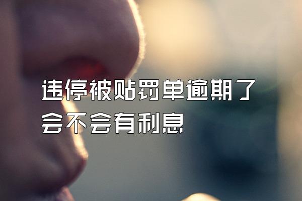 违停被贴罚单逾期了会不会有利息