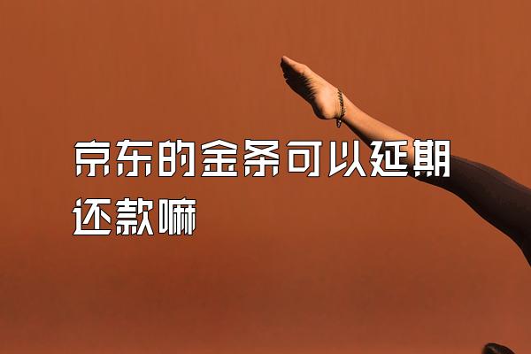 京东的金条可以延期还款嘛