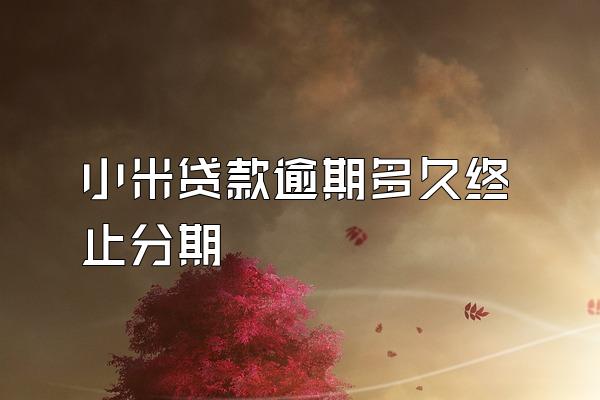 小米贷款逾期多久终止分期