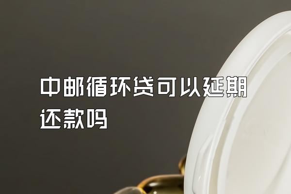 中邮循环贷可以延期还款吗