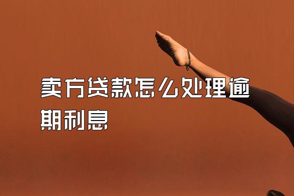 卖方贷款怎么处理逾期利息