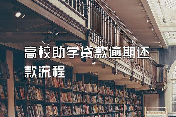 高校助学贷款逾期还款流程