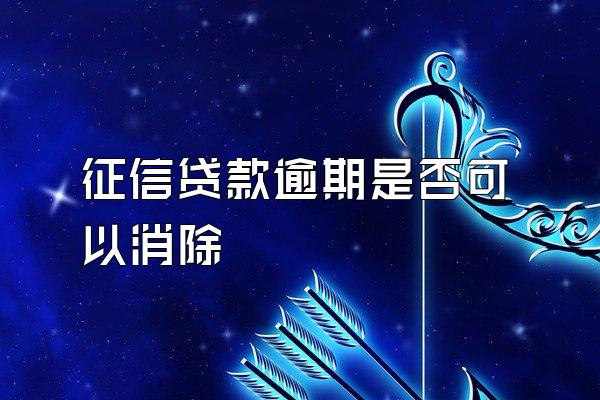 征信贷款逾期是否可以消除