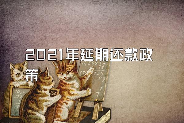 2021年延期还款政策