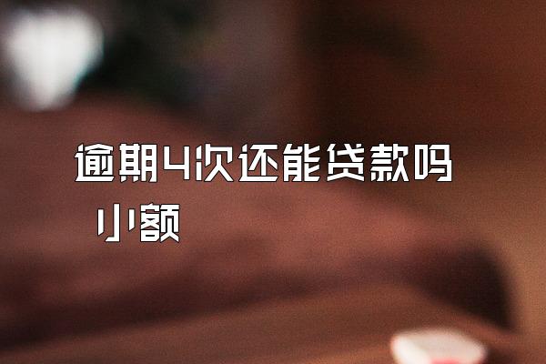 逾期4次还能贷款吗 小额